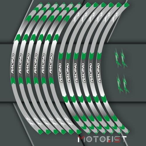 A set of 12pcs high quality motorcycle wheel decals waterproof Reflective stickers rim stripes For Yamaha FZ