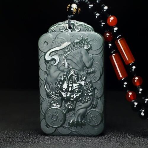 Natural Animal Jade Pendants Hand Carved Jadeite Pendant Fine Necklace for Women Men Fashion Jewelry Chain Accessories
