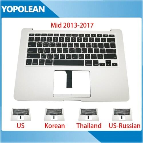New For MacBook Air 13" A1466 Top Case Topcase Keyboard US Korean Thailand Russian Layout Mid 2013-2017 Years
