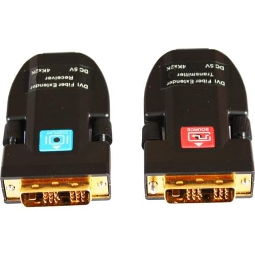 Mini DVI Optic Extender Real-time DVI Video Converter Fiber Transceiver Optical Fiber Transmission hot Swap 1920x1200@60Hz