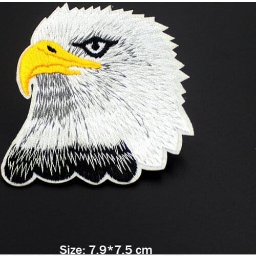 Eagle Iron Patches Badge Size: 7.9*7.5 cm Embroidery Costume Decoration Applique for Jacket Jeans Backpack Badges