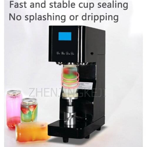 Fully Automatic Milk Tea Sealer Beer Drink Cup Sealing Machine Plastic Cans Can Capping Machine Fast Food Shop Packaging Tools