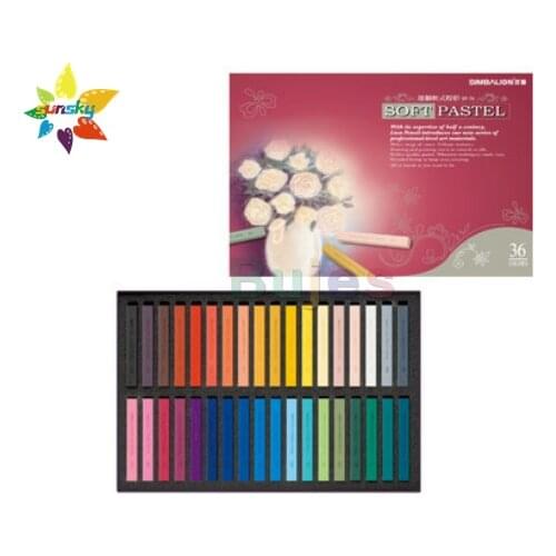 Simbalion 12/24/36/48/60 color Soft pastel stick suit laminated blackboard newspaper painting stick professional art supplies