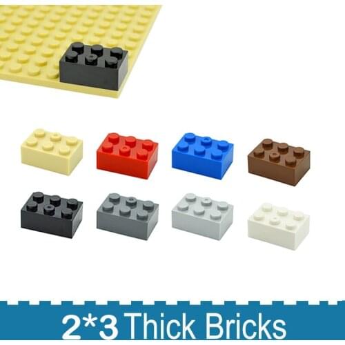 DIY Building Blocks 2x3 Dot Thick Bricks 40pcs Multiple Educational Creative 2*3 Bulk Brick Compatible With 3002 For Children