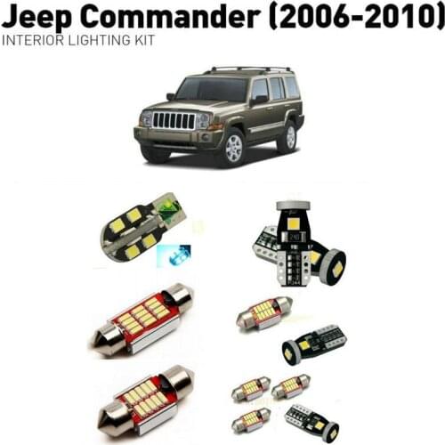 Led interior lights For Jeep commander 2006-2010 10pc Led Lights For Cars lighting kit automotive bulbs Canbus
