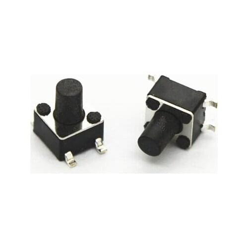 200PCS/LOT 4.5*4.5*7 SMD Tact Switch 4-pin button switch 4.5x4.5x7