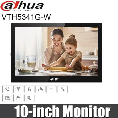Dahua Indoor Monitor VTH5341G-W Android 10-inch Touch Screen Two-way Voice Call Video Intercom Monitor Support Wifi Connection