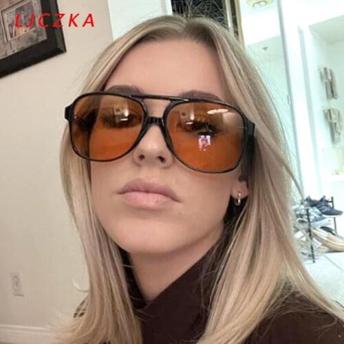 Womens Oversized Pilot Sunglasses 2021 Men Classic Driving Sun Glasses Fashion Square Goggle UV400 Lunette De Soleil Femme