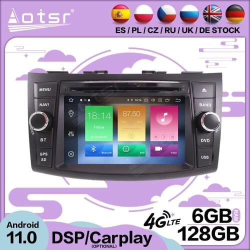 128G Carplay Android 11 For SUZUKI SWIFT 2011-2016 Car Multimedia GPS Screen Video Player Radio Receiver Audio Stereo Head Unit