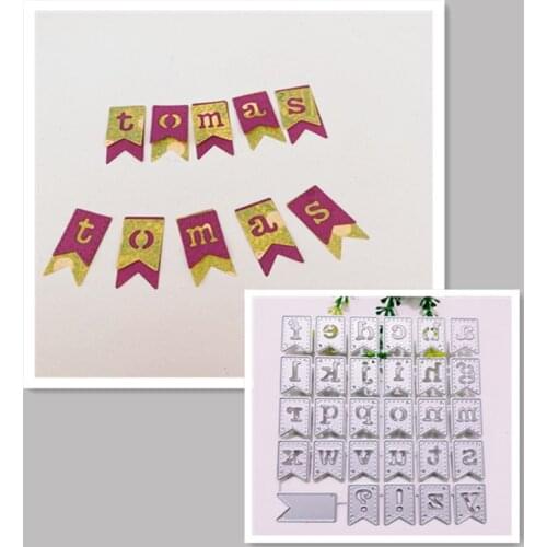 26 alphabet label combination cutting metal die decoration for scrapbook punching card cutting DIY process edge cutting