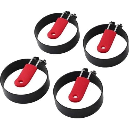 4 Pack Egg Cooking Rings for Breakfast,Kitchen Cooking Tool for Frying McMuffin or Shaping Eggs, Egg Maker Molds