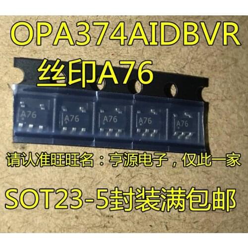 5pcs OPA374 OPA374AIDBVR A76 SOT23-5 OPA374AIDBV