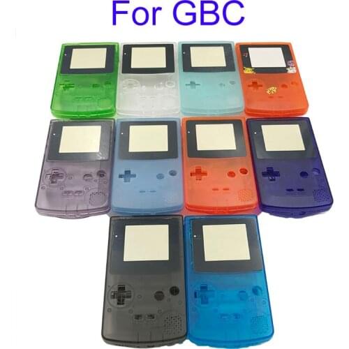5pcs For GBC Luminous Shell Replacement For Gameboy Color GBC game console full housing