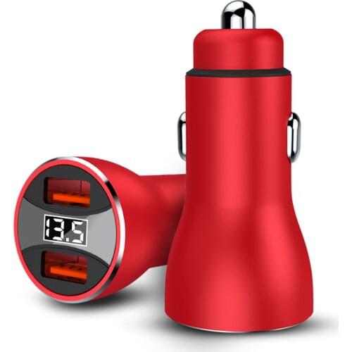 6A Car Charger Fast Charging USB Charger For iPhone Xiaomi Samsung Huawei Mobile Phone LED Touch Car Quick Charge QC 4.0 3.0