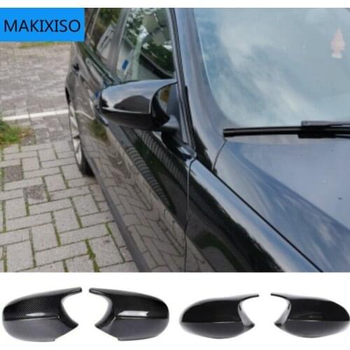 Rearview Mirror Covers for Bmw 1 3 Series E81 E82 E87 E88 E90 E91 E92 116i 118i 120i 320i 328i 330i Carbon Fiber Gloss Black