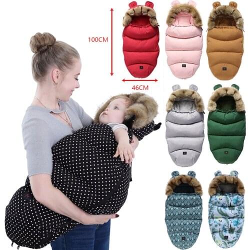 Baby Sleeping Bag Envelope In A Stroller Newborn Warm Sleepsacks Winter Footmuff Fleece Socks Sleep Bag For Babies Newborns
