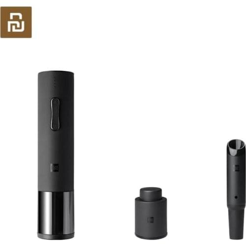 2020 Youpin Huohou Automatic Red Wine Bottle Opener Cap Stopper Fast Decanter Electric Corkscrew Foil Cutter Cork Out Tool