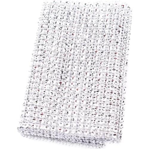 Artificial Diamond Mesh Wrap Roll Rhinestone Crystal Ribbon DIY Scrapbooking Embellishment Decor Trims 10 yards 24 Rows