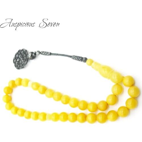 Islamic 33 Prayer Beads 9.5mm Natural Baltic Amber TASBIH Muslim Prayer /TA33-9.5MM-01