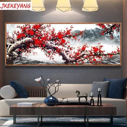 5D DIY Diamond Painting “Plum Blossom Magpie” Flower Home Decor Embroidery Mosaic Picture Handcraft Kit Large Size j3005