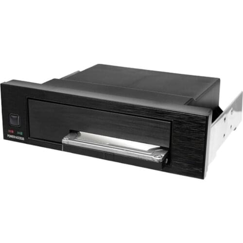 Internal Single Bay Tray-Less Mobile Rack Enclosure LED Indicator Support Hot-swap for 2.5 3.5 Inch SATA HDD Storage Box