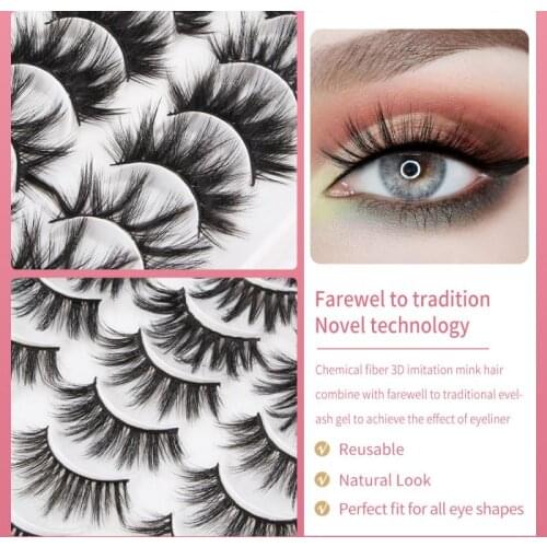 MAANGE 20Pairs Of 3D False Eyelashes Natural Thick Long False Eyelashes Dramatic Fake Lashes Eye Makeup Extension Eyelashes