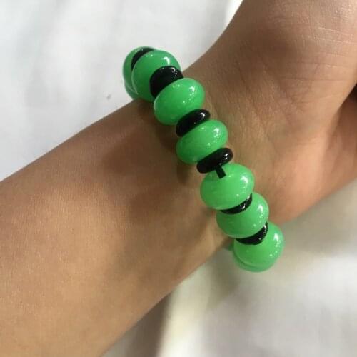 Natural Myanmar green jade bracelets handcarved beads jadeite jade bracelet women men emerald Jade bangles