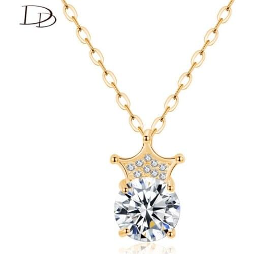 DODO Chic Small Princess Crown Pendant Necklaces For Women Trendy Gold Color Link Chain Choker Necklace Fashion Jewelry N378