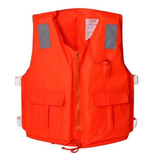 Professional adults with pocket zip life jacket with whistle drift foam fishing clothes swimming jsy 865