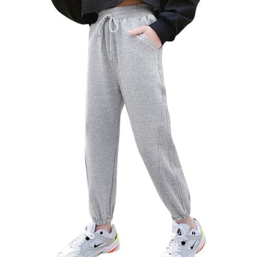 Girls Sport Pants Solid Sweatpants Girl Spring Autumn Childrens Pants Winter Casual Style Kids Clothes
