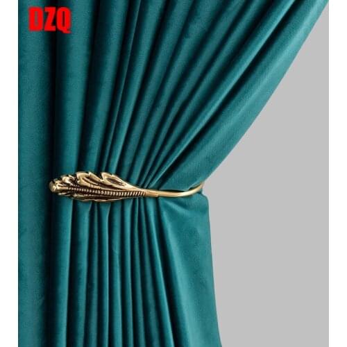 Blackout Curtains for Living Room Design Dark Green Glossy Italian Curtain Flannelette Stage Bed Apartment Sofa Flannel Curtain