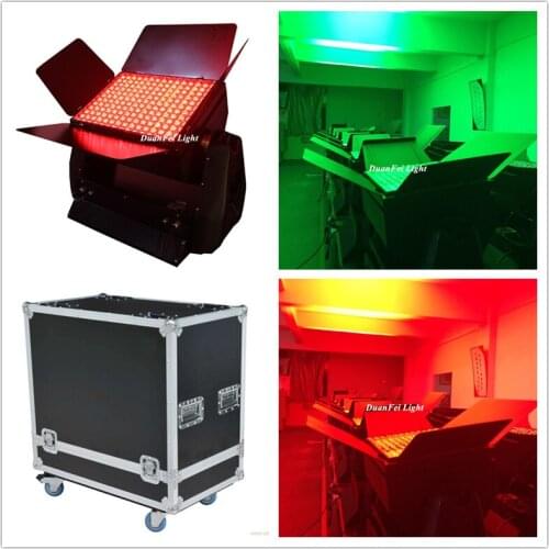 Roadcase) 6PCS/Lot Outdoor Projector Building Color City Led Wash Rgb Dmx IP65 Wall Washer Light 180x3w