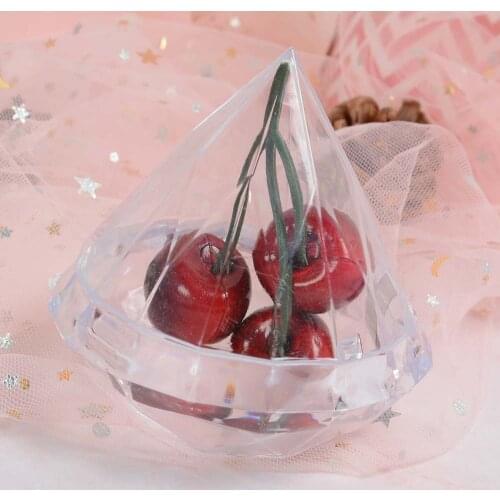 10/20pcs Transparent Diamond Shape Candy Box Wedding Favor Gift Boxes Party Box Clear Plastic Container Home Decor Gift
