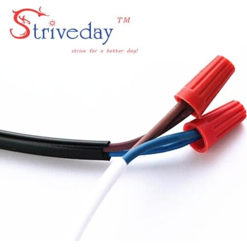 100pcs/bag New Rotating terminal crimping cap P2 helical spring-type Terminal cap Orange color