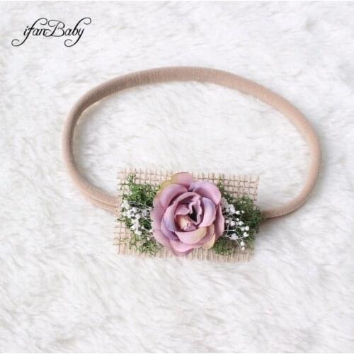 2018 nylon floral elastic headband for kids women