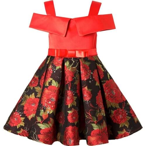 2020 Summer Girls Fashion Dress Flower Suspender Dress 3-12 Year Old Big Girl Kids Clothes
