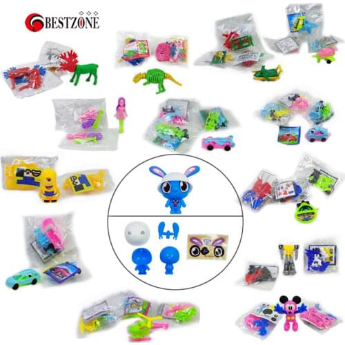 50Pcs Many Different Styles Plastic Figure Toys Assembly Combination Dolls Cartoon Animal Model For 45MM Surprise Ball Capsules