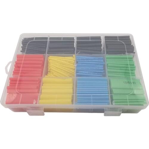 530Pcs Heat Shrink Tubing Insulation Polyolefin Wire Cable Wrap Heat Shrinkable Sleeve Combination Set Termoretractil Tubes