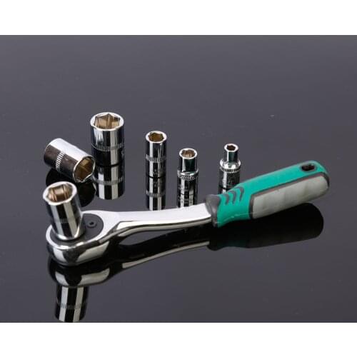 46Pcs/Set Car Spanner Socket Batch Head Screwdriver Tool Spanner Torque Ratchet Kit Auto Workshop Repair Tools Accessories