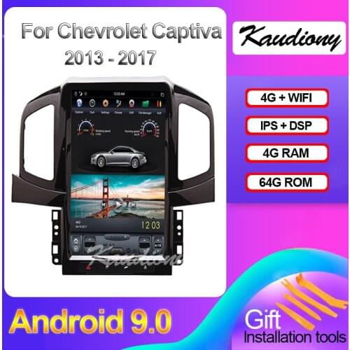 Kaudiony 13.6" Android 9.0 For Chevrolet Captiva Car Multimedia Player Auto Radio Automotivo GPS Navigation Stereo 4G 2013-2017