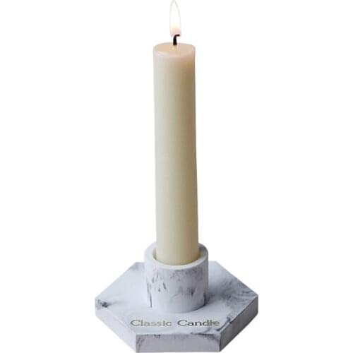 Concrete Candlestick Epoxy Resin Molds Cement Candle Holder Silicone Mold Tools T84A