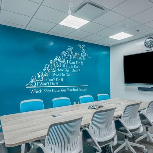Large Office Classroom Inspirational Quote Wall Sticker Which Step Have You Reached Today Quote Wall Decal School Library Vinyl