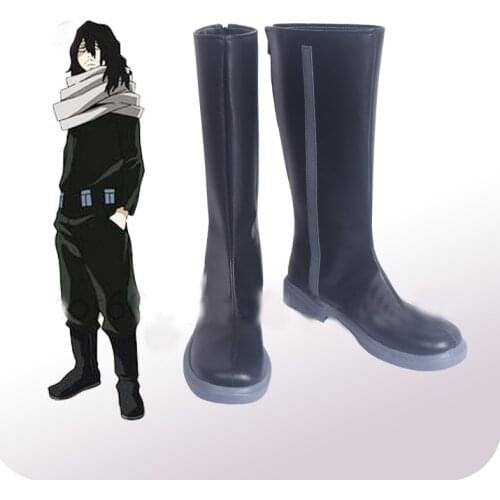 My Hero Academia Boku No Hero Akademia Shota Aizawa Black Cosplay Shoes Boots Halloween Party Cosplay Costume Accessories