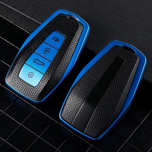 Carbon fiber tpu car key cover full case for geely coolray 2019-2020 boyue atlas nl3 x7 ex7 suv gt gc9 borui emgrand key shield
