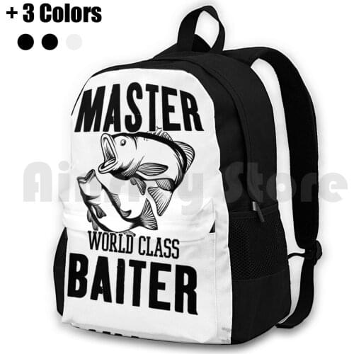 World Class Master Baiter-Black Outdoor Hiking Backpack Waterproof Camping Travel Soccer Mom Soccer Kayaking Hiking Sports