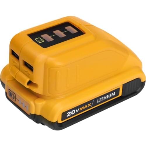 For Dewalt 14.4V 18V/20V New Portable 2.1A Dual USB Lithium Battery Charger