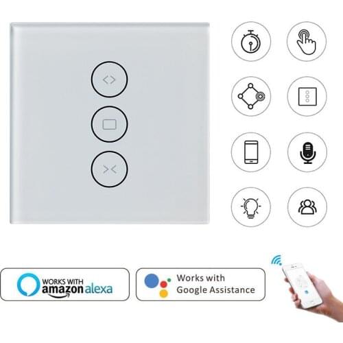 For Electric Motorized Curtain Blind Roller Shutter Smart Home WiFi Curtain Switch Smart Life Tuya Works with Alexa Google Home