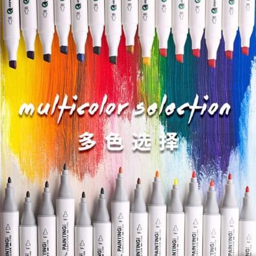 12/48/72 Colors Double-head Alcohol Watercolor Pen Art Brush Markers for Sketching Drawing Painting Calligraphy Student Supplies