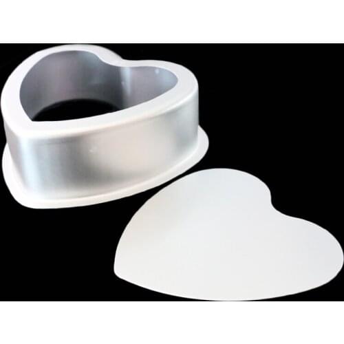 6Inch baking cake pans Anodized Aluminum heart shape Cupcake Pan Cake Pudding Mold cake-pans Mould Removable Bottom DIY Tools