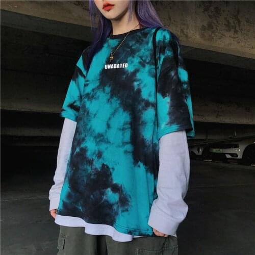 T-shirt harajuku tops tees album hip-hop print shirt Tie dye album clothes vintage punk tshirt feminina fashion Trend o-neck